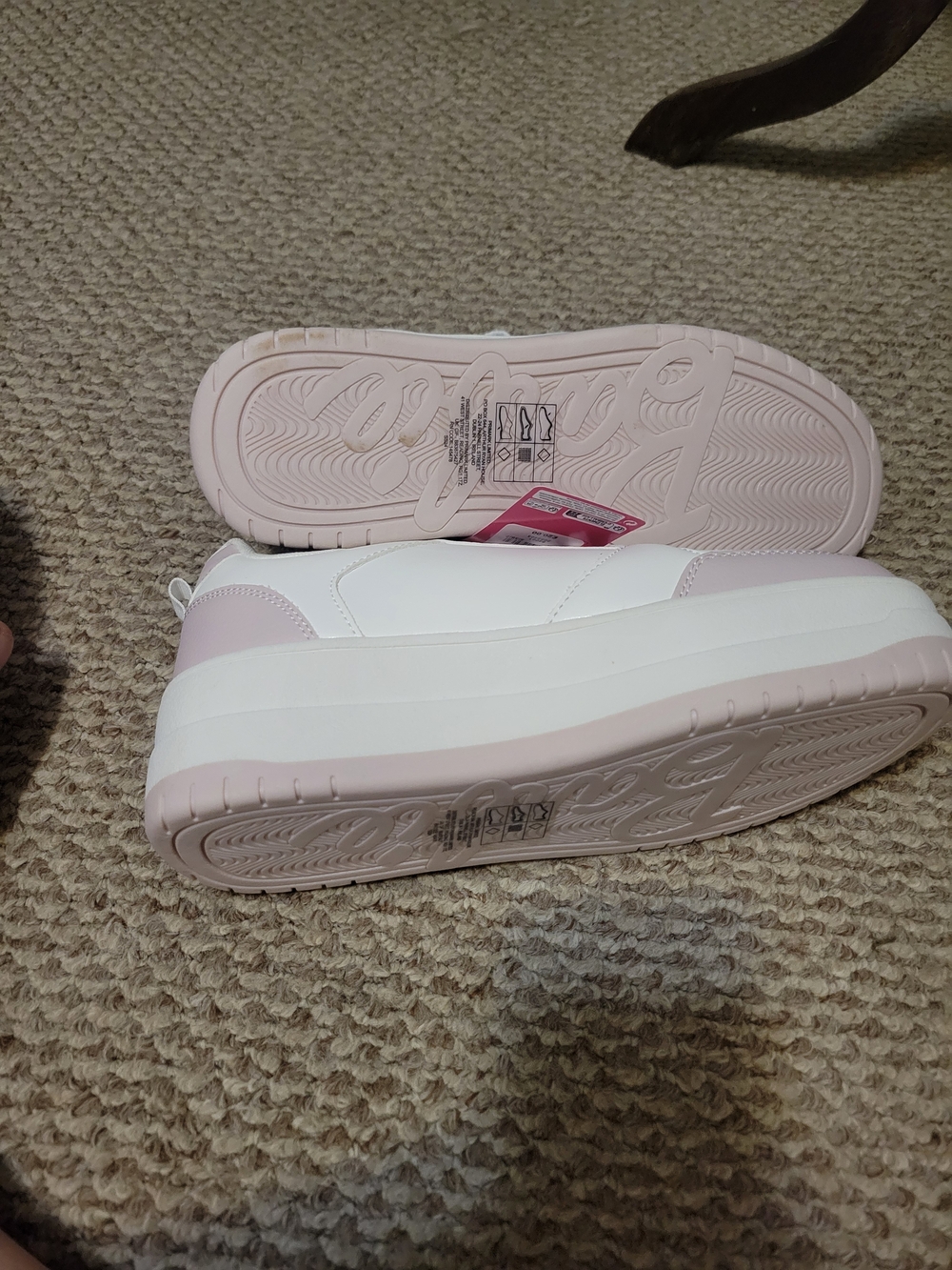 Barbie White and Pale Pink Platform Lace-Up Sneakers - Picture 6 of 6